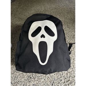 Ghost face Scream, backpack with padded handles outside pockets and inside pocke